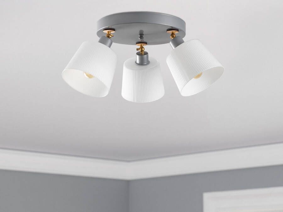Mobistoxx Plafondlamp WALDO 3 lampen zilver