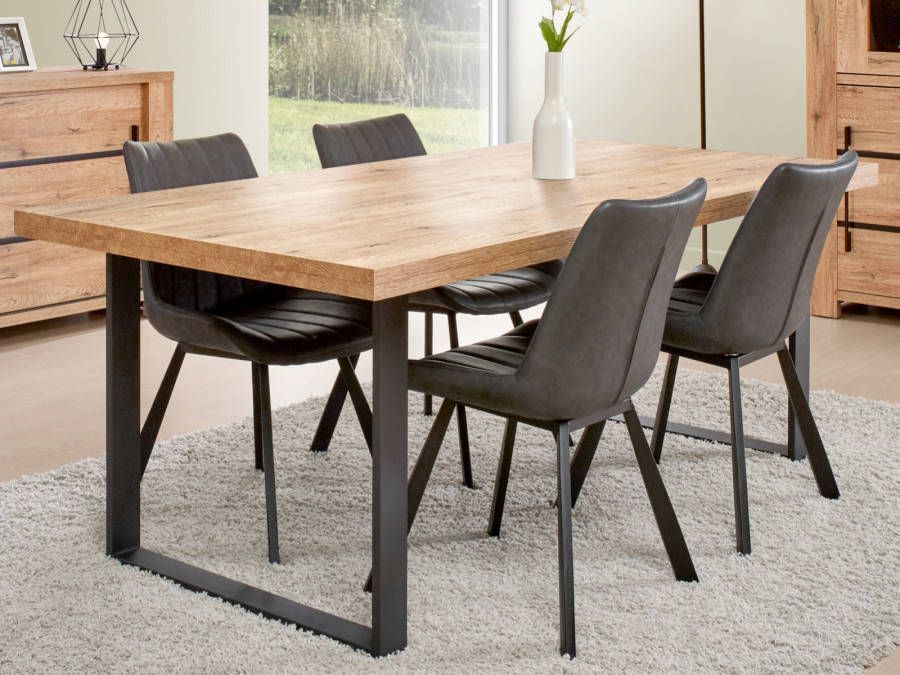 Mobistoxx Rechthoekige eettafel OTTIZ 170 cm scarlet eik