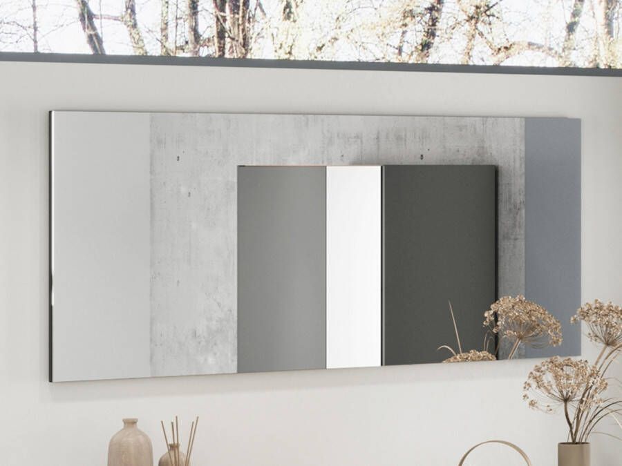 Mobistoxx Rechthoekige spiegel TURIN 134 cm wit