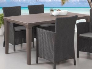 Mobistoxx Rechthoekige tuintafel GENIUS 165 cm cappuccino