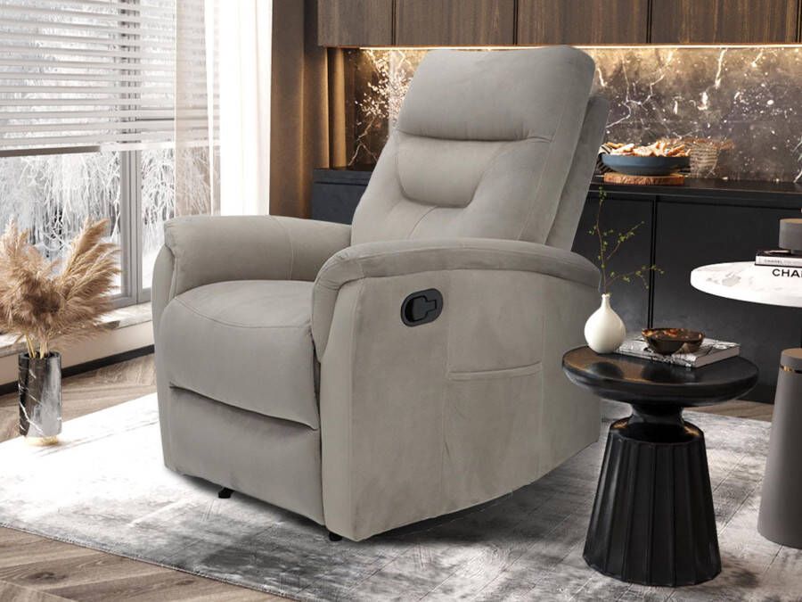 Mobistoxx Relaxfauteuil manueel BRENDA 1 plaats taupe