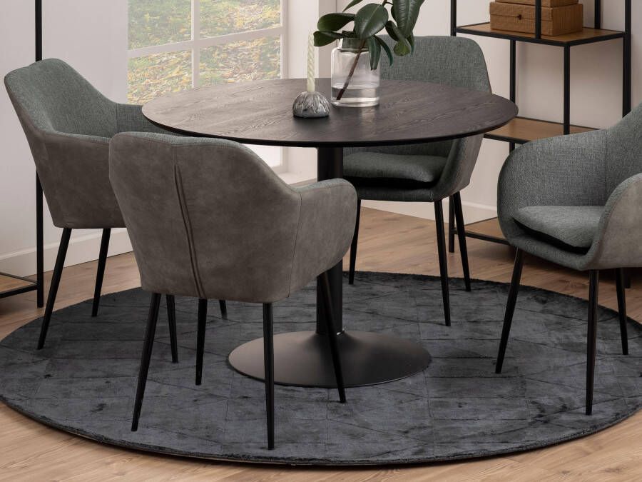 Mobistoxx Ronde eettafel IBIRA Ø110 cm zwart