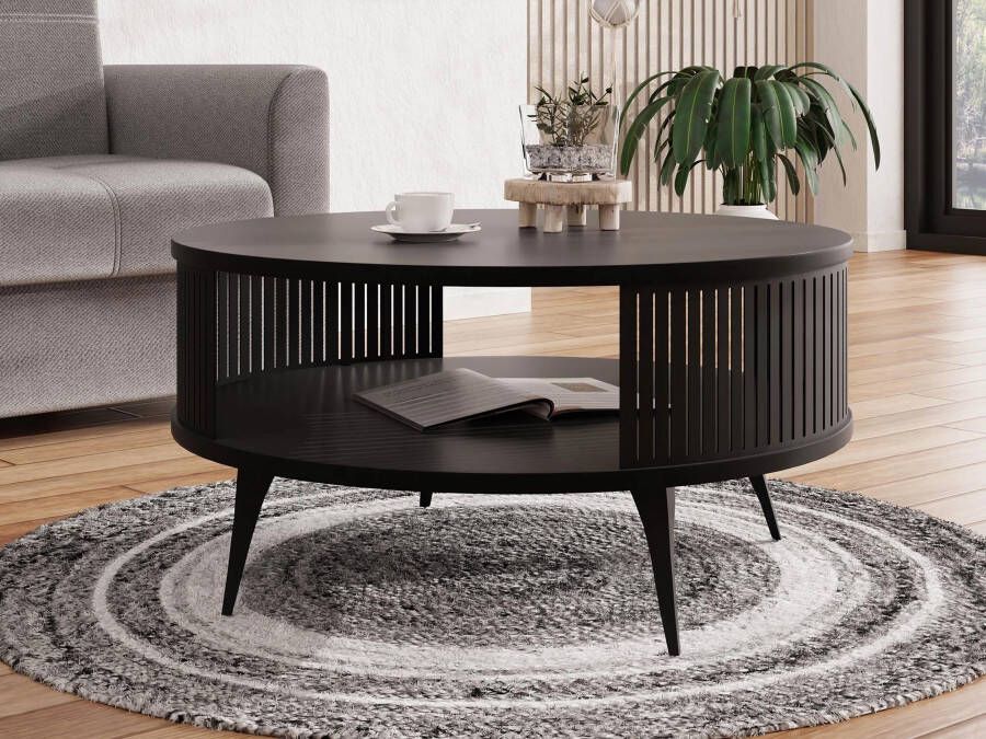 Mobistoxx Ronde salontafel MOZAIKO ⌀75 cm zwart