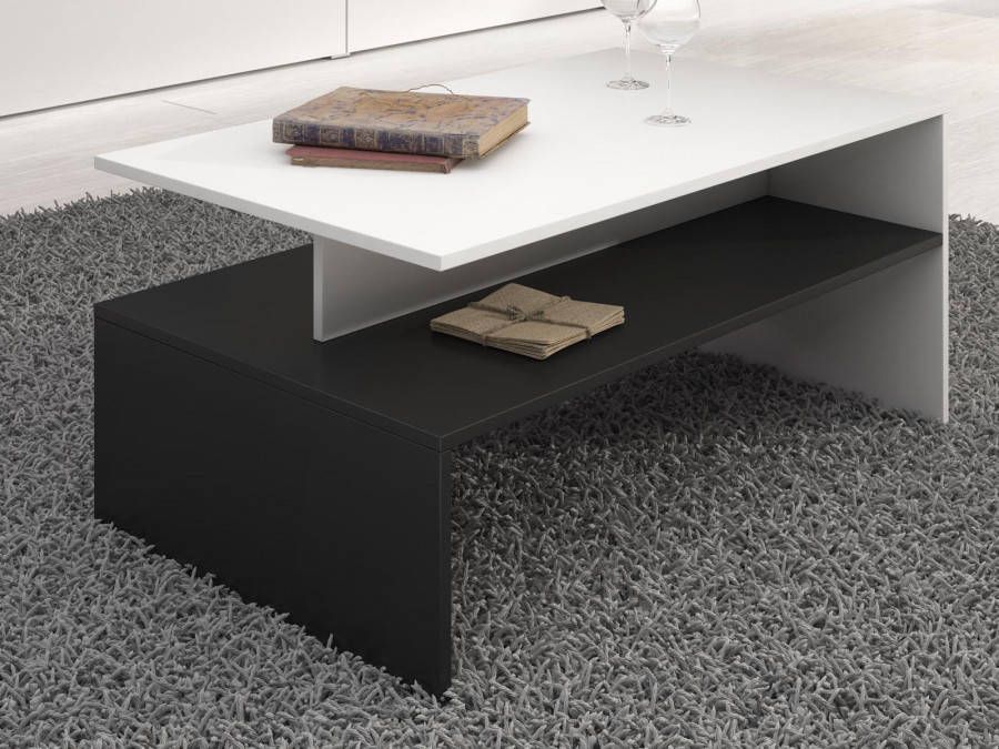 Mobistoxx Salontafel BABEL wit zwart