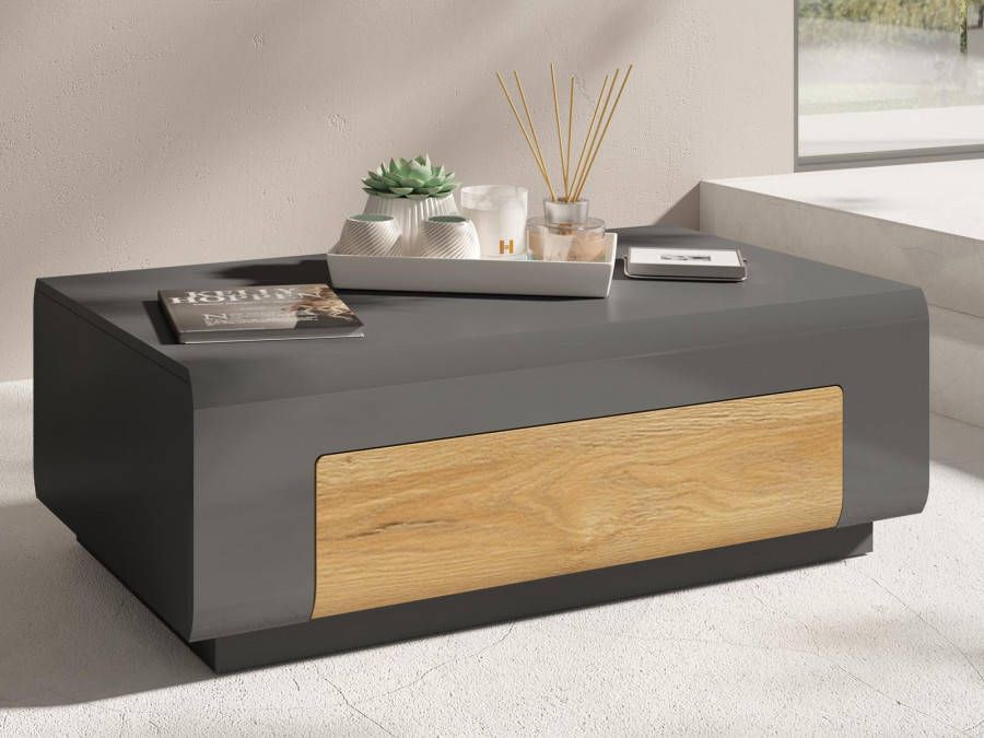 Mobistoxx Salontafel rechthoekig TORERO 110 cm grandson eik antraciet