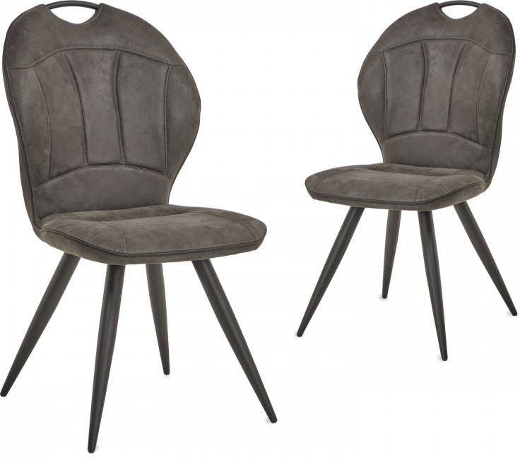 Mobistoxx Set van 2 stoelen ANTHA antraciet