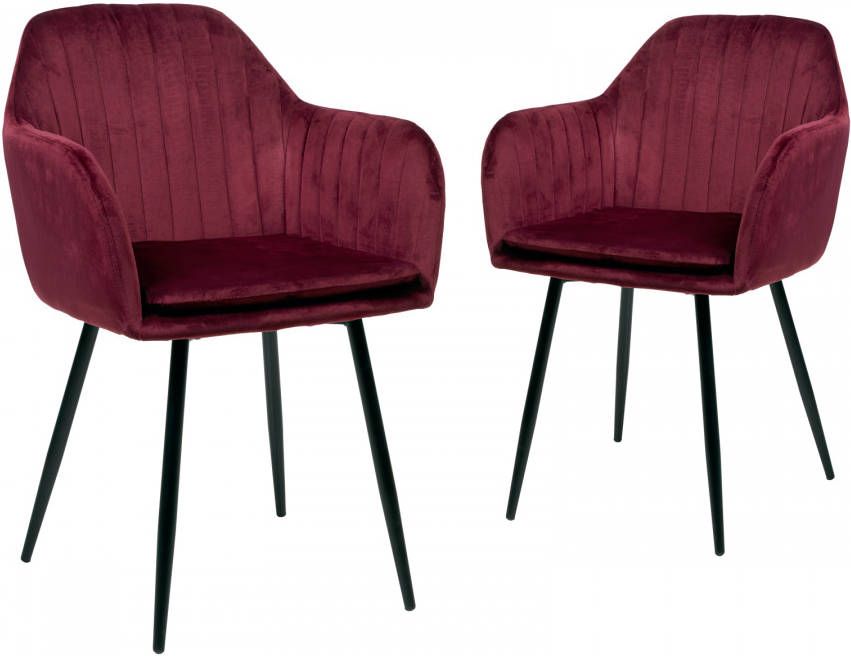 Mobistoxx Set van 2 stoelen CIRE bordeaux