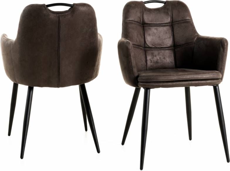 Mobistoxx Set van 2 stoelen COMFY antraciet