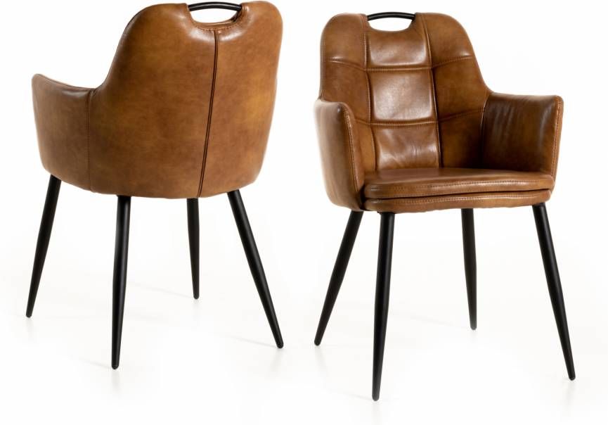 Mobistoxx Set van 2 stoelen COMFY cognac