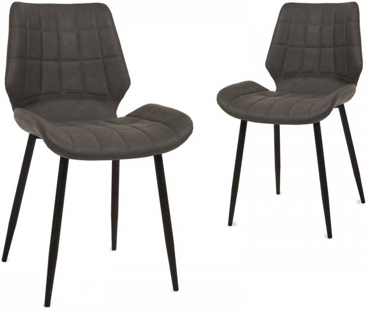 Mobistoxx Set van 2 stoelen HEROU antraciet