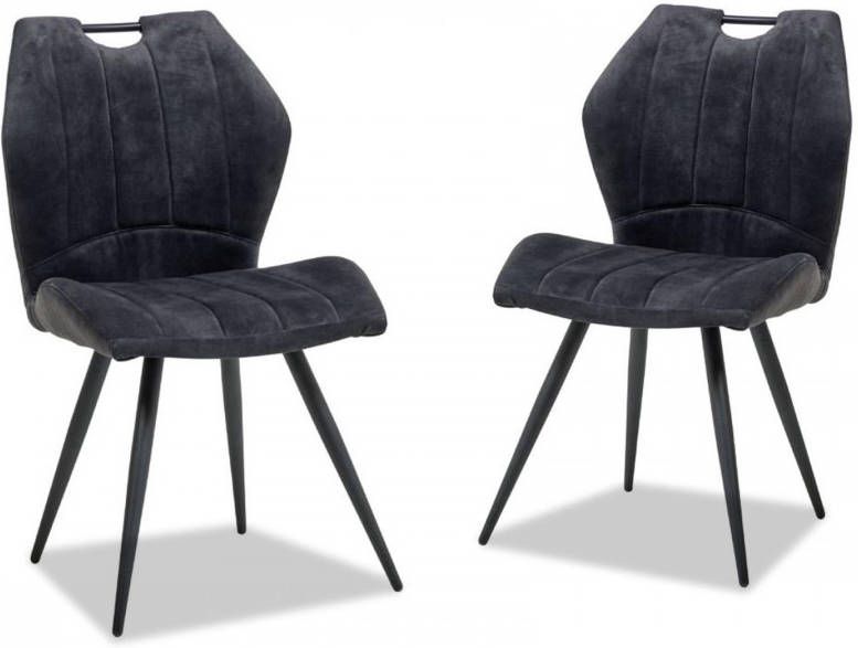 Mobistoxx Set van 2 stoelen IMPERIO asgrijs