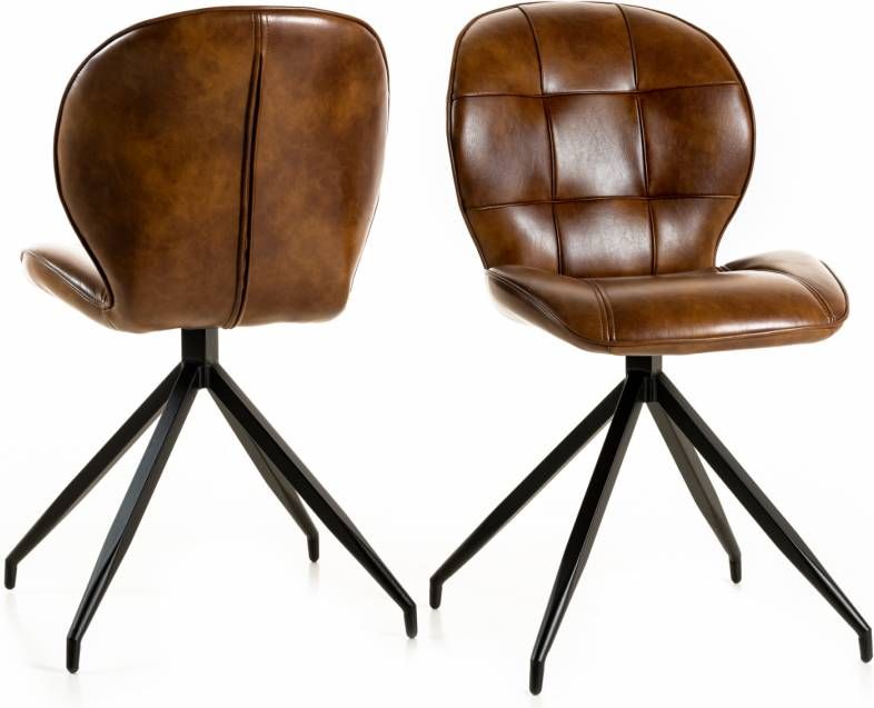 Mobistoxx Set van 2 stoelen LENO cognac