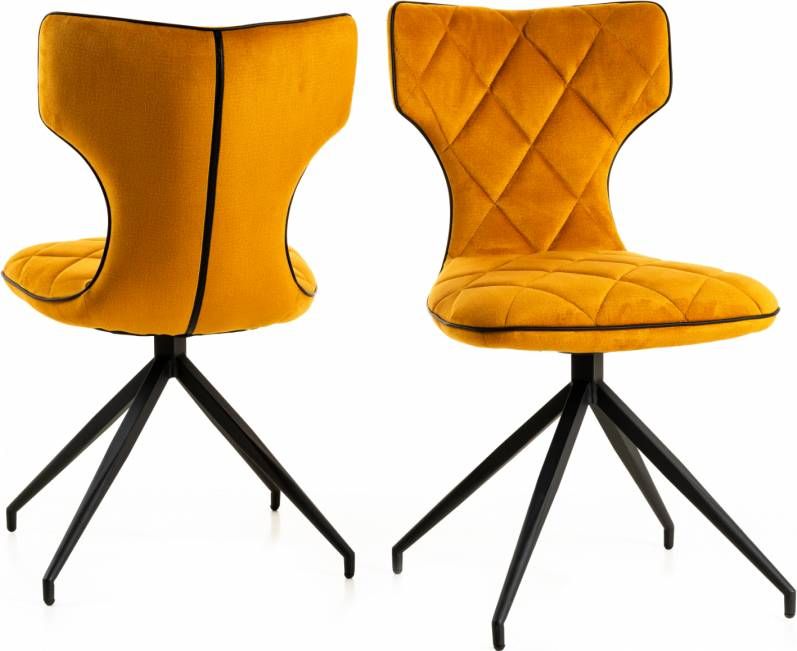 Mobistoxx Set van 2 stoelen MILAN geel