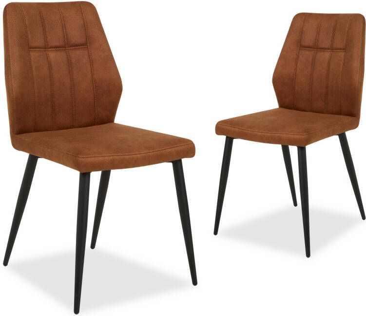 Mobistoxx Set van 2 stoelen NEYLA cognac