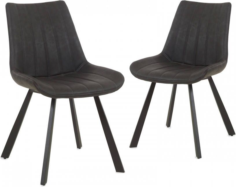 Mobistoxx Stoel OBI vintage antraciet zwart