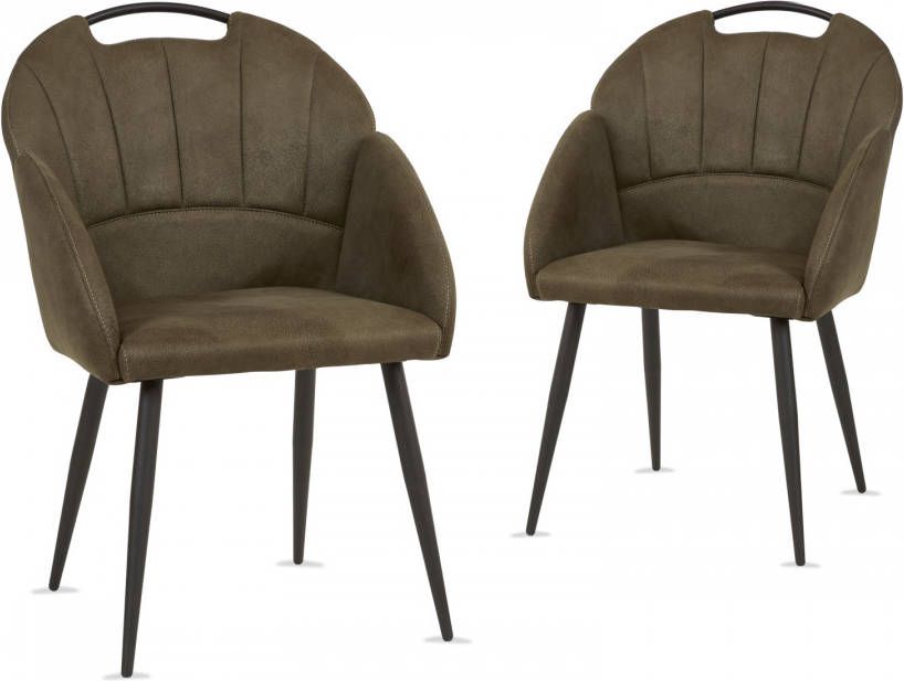 Mobistoxx Set van 2 stoelen PLATON groen