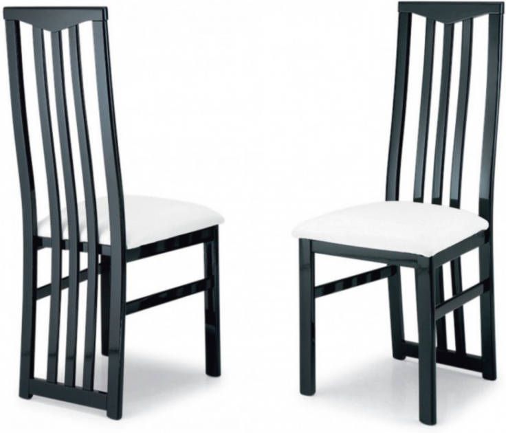 Mobistoxx Set van 2 stoelen ROMEO zwart wit