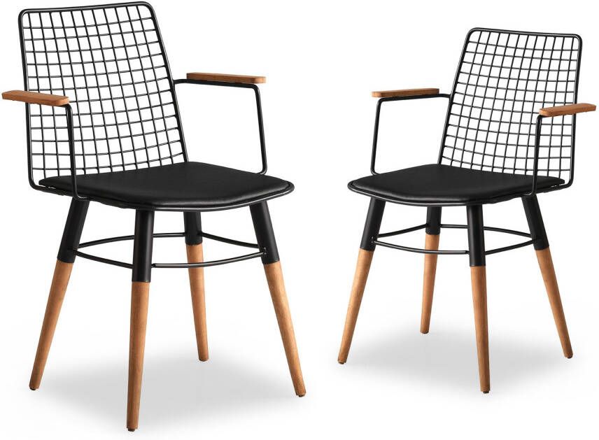 Mobistoxx Set van 2 stoelen TREK zwart