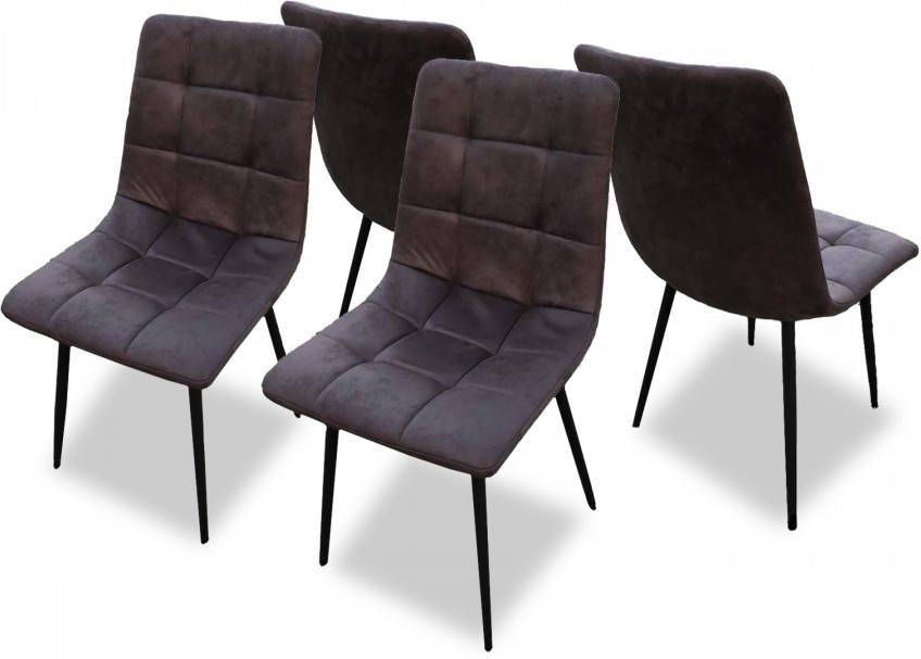 Mobistoxx Set van 4 stoelen ARCHIMEDE zwart