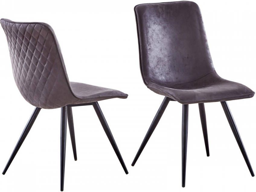 Mobistoxx Set van 4 stoelen CODY grijs