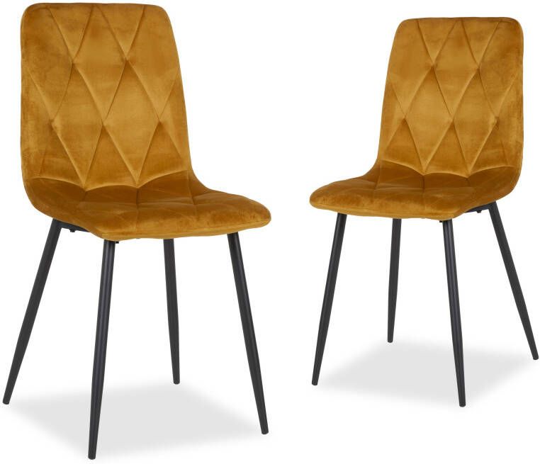 Mobistoxx Set van 4 stoelen DEMOLOS geel