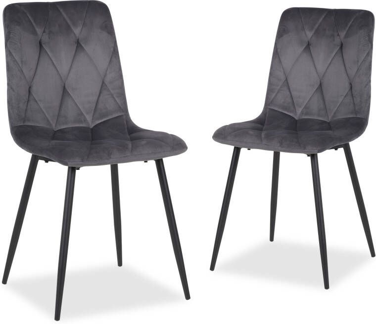 Mobistoxx Set van 4 stoelen DEMOLOS grijs