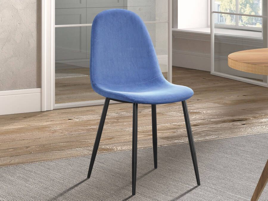 Mobistoxx Stoel BOYA fluweel blauw