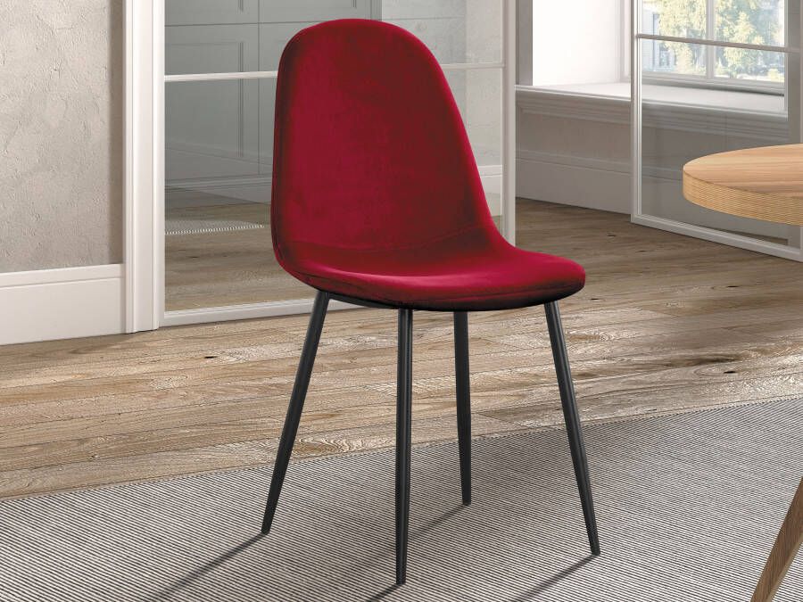 Mobistoxx Stoel BOYA fluweel bordeaux