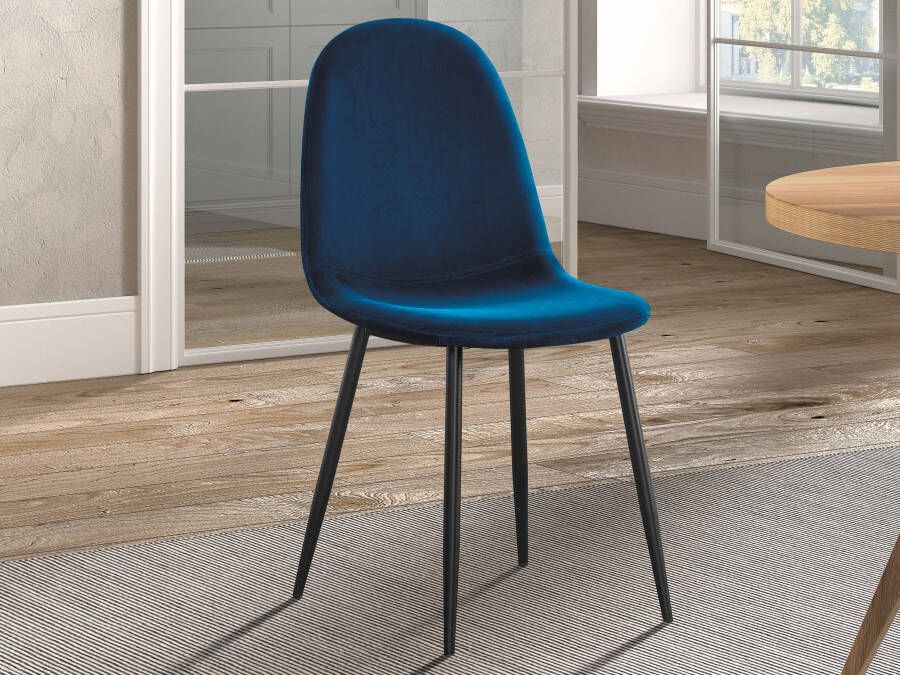 Mobistoxx Stoel BOYA fluweel donkerblauw