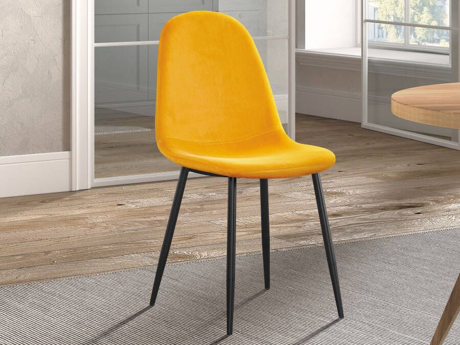 Mobistoxx Stoel BOYA fluweel geel