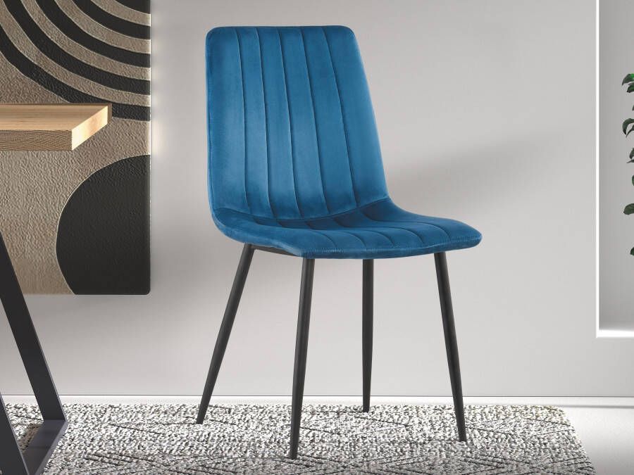 Mobistoxx Stoel WILLO fluweel blauw