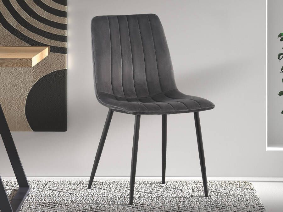 Mobistoxx Stoel WILLO fluweel grijs