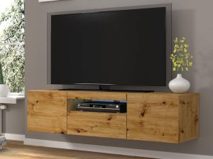 Mobistoxx Tv-meubel AUREO 3 deuren 150 cm artisan eik met led