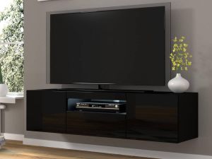Mobistoxx Tv-meubel AUREO 3 deuren 150 cm hoogglans zwart zonder led