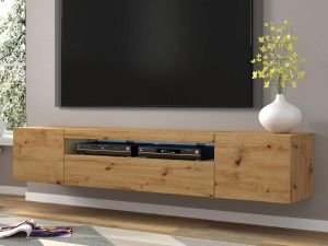 Mobistoxx Tv-meubel AUREO 3 deuren 200 cm artisan eik met led