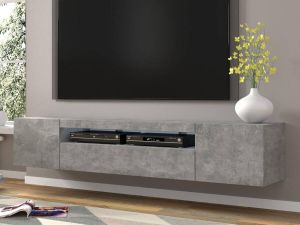 Mobistoxx Tv-meubel AUREO 3 deuren 200 cm beton zonder led