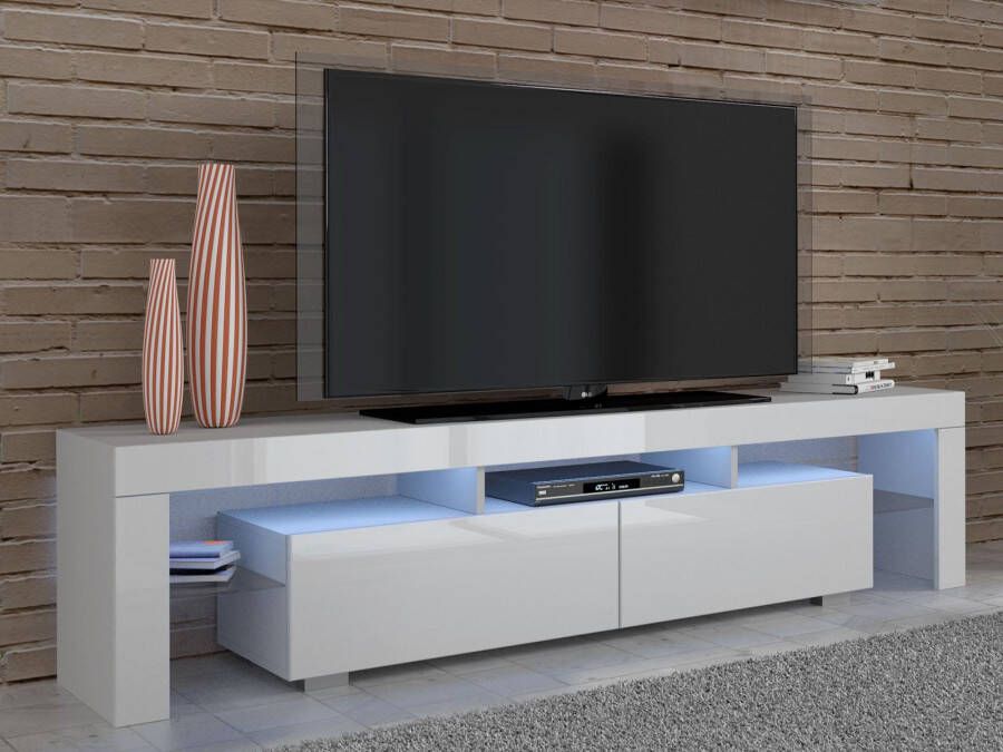 Mobistoxx Tv-meubel BULLY 2 deuren wit hoogglans wit