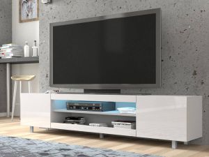 Mobistoxx Tv-meubel KATIA 2 deuren hoogglans wit zonder led
