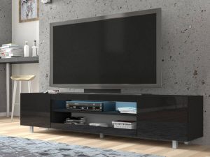 Mobistoxx Tv-meubel KATIA 2 deuren zwart met led