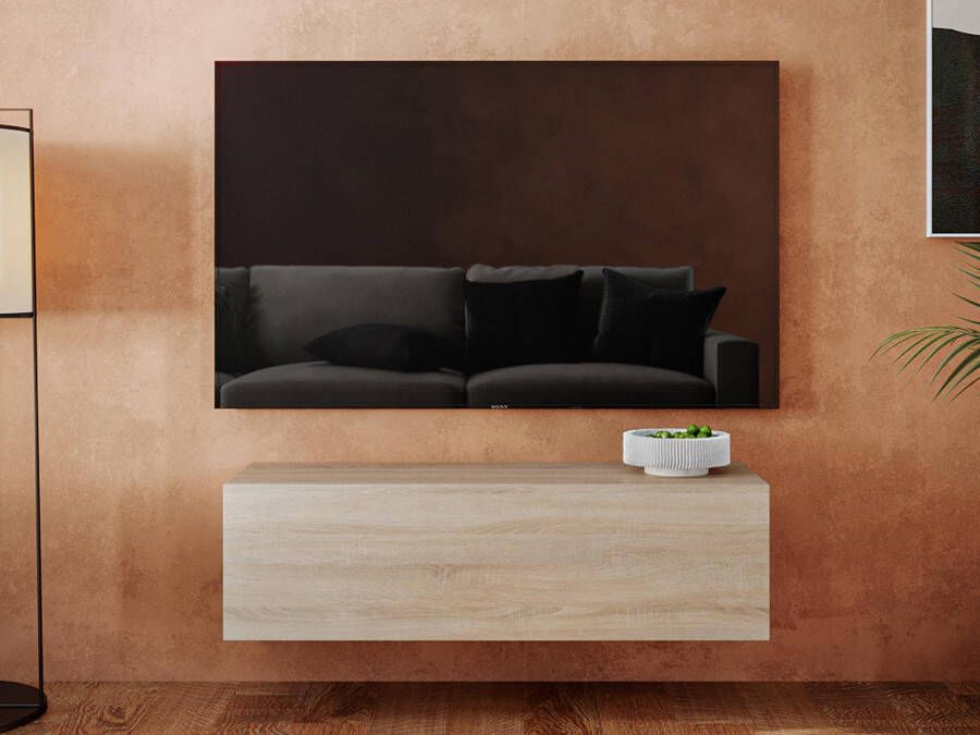 Mobistoxx Tv-meubel KINGSTON 1 klapdeur 105 cm eik sonoma zonder salontafel