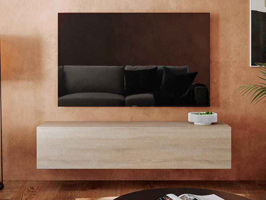 Mobistoxx Tv-meubel KINGSTON 1 klapdeur 140 cm sonoma eik zonder salontafel