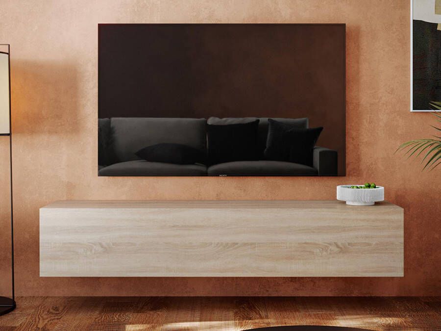 Mobistoxx Tv-meubel KINGSTON 1 klapdeur 160 cm sonoma eik zonder salontafel