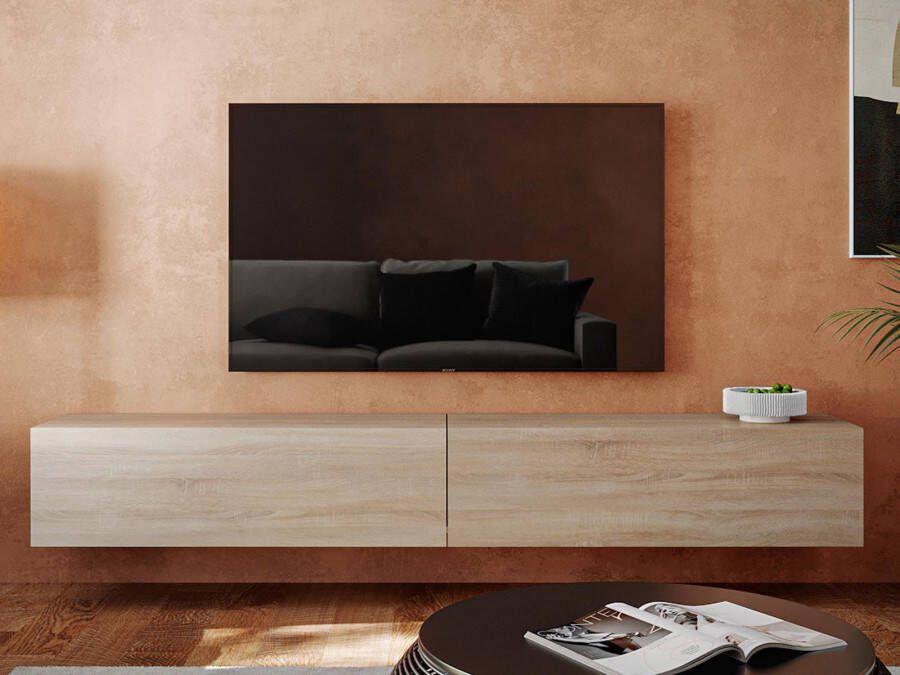 Mobistoxx Tv-meubel KINGSTON 2 klapdeuren 210 cm eik sonoma zonder salontafel
