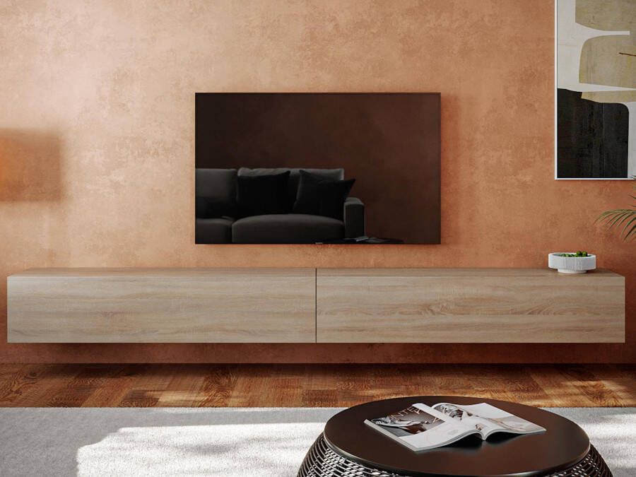 Mobistoxx Tv-meubel KINGSTON 2 klapdeuren 280 cm sonoma eik zonder salontafel