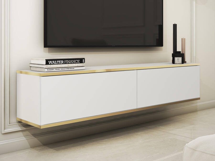 Mobistoxx Tv-meubel OROKI 2 klapdeuren wit