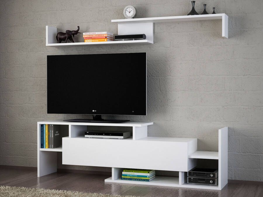 Mobistoxx Tv-meubel set DREXLER 1 klapdeur wit