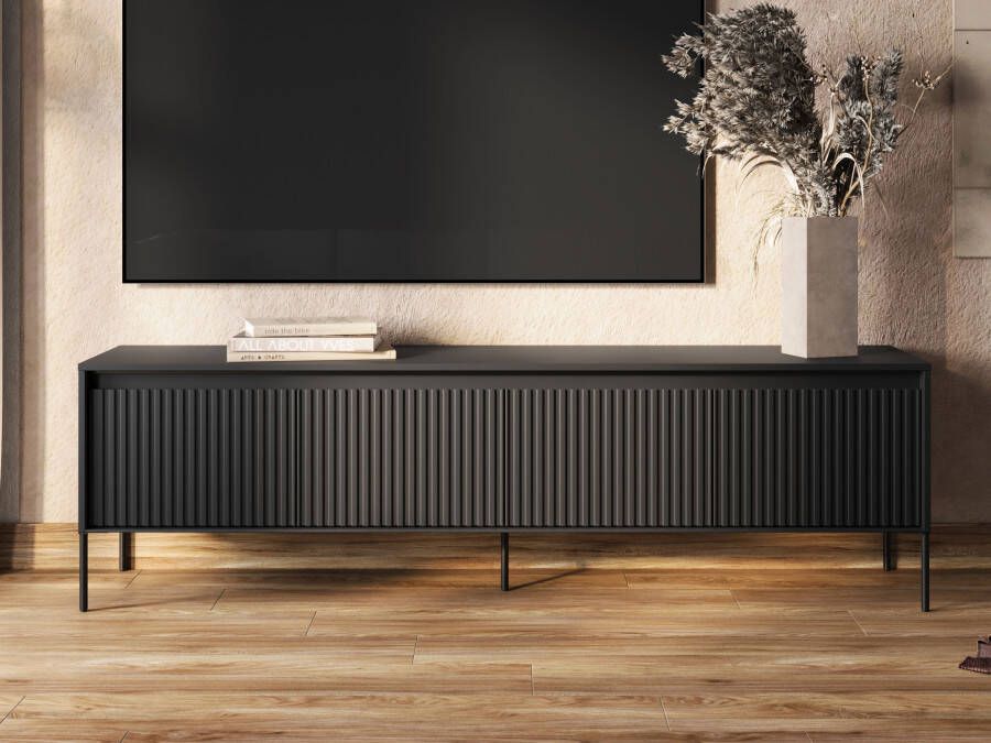 Mobistoxx Tv-meubel TRAINING 4 deuren 192 cm zwart eik