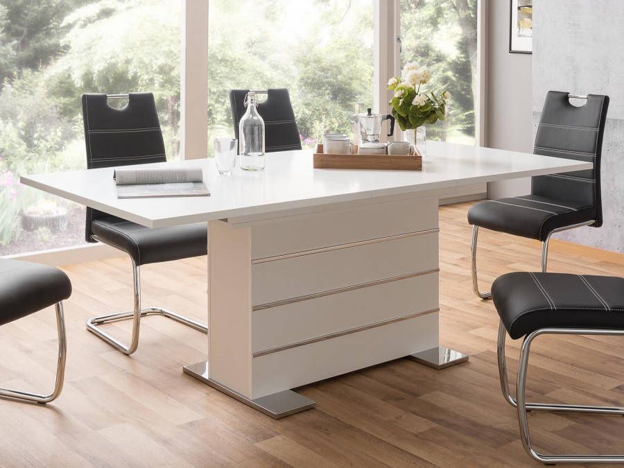 Mobistoxx Verlengbare eettafel MANTALO 160>200 cm wit