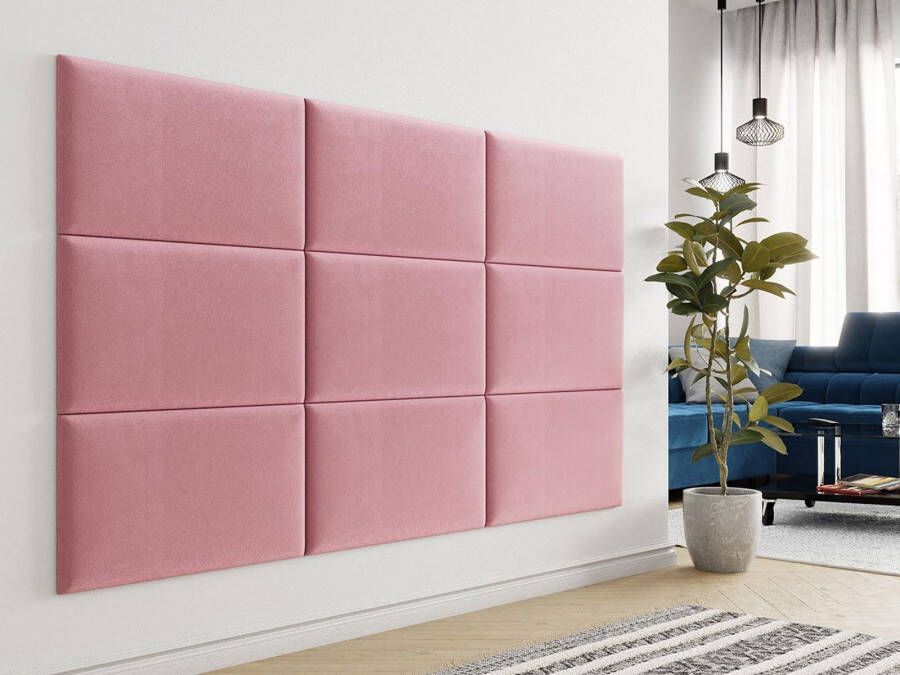 Mobistoxx Wandpaneel TOYO 70x40 cm stof roze