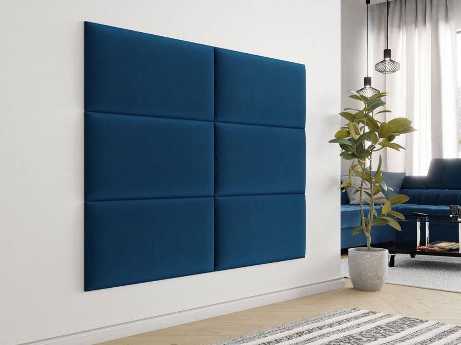 Mobistoxx Wandpaneel TOYO 84x42 cm stof blauw